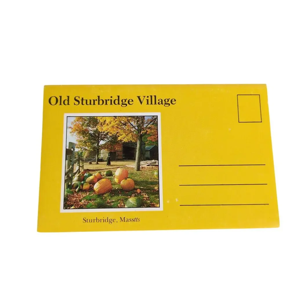 Old Sturbridge Village MA 1980s Fold-Out Postcards Unused Sheep Colonial‎ Times